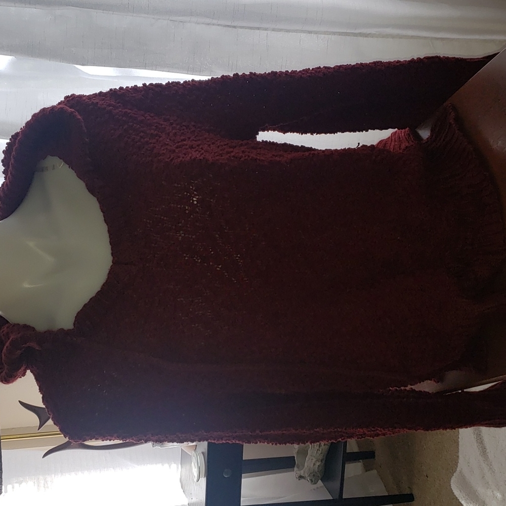 Cranberry red  hoody sweater